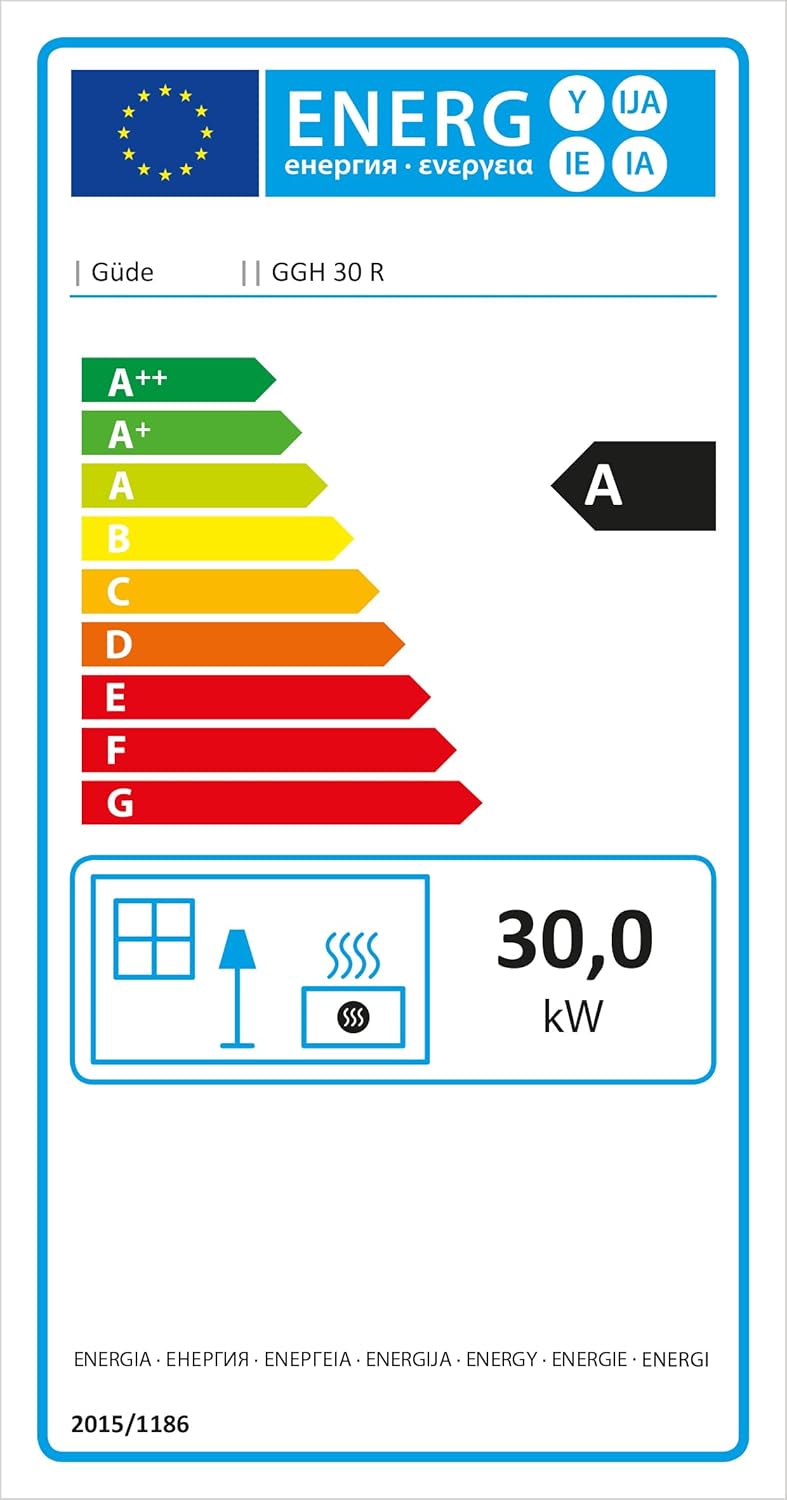 Güde Gasheizgebläse GGH 30 R (220-240 V, 18000-30000 W Heizleistung, 1000 m³/h Gebläseleistung, stufenlose Heizregelung (15477-25795 kcal/h), Piezozündung, 700mbar Druckminderer, 1,5 m Gasschlauch)