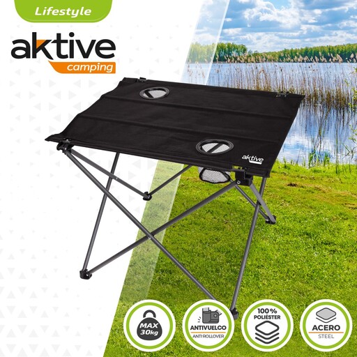 Mesa de camping dobrável em tecido Aktive