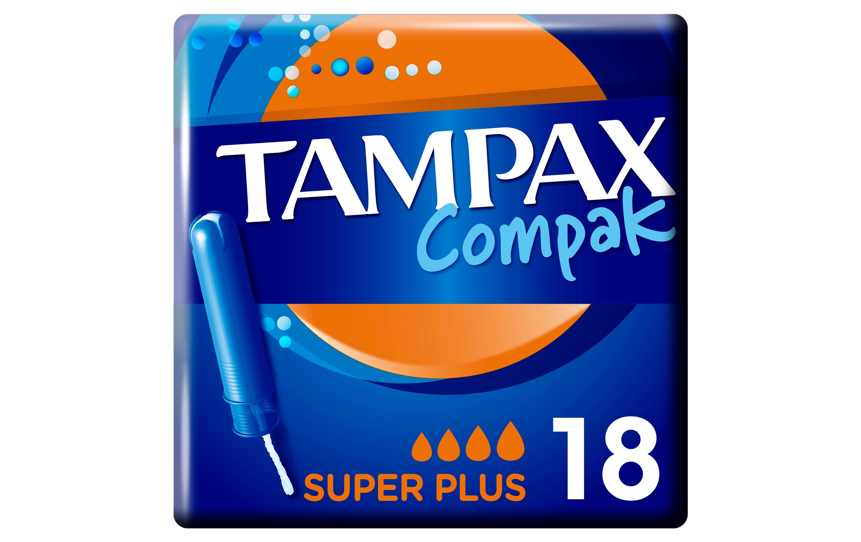 Tampons Compak Super Plus 18 StückHochwertige Tampons mit saugfähigem Kern