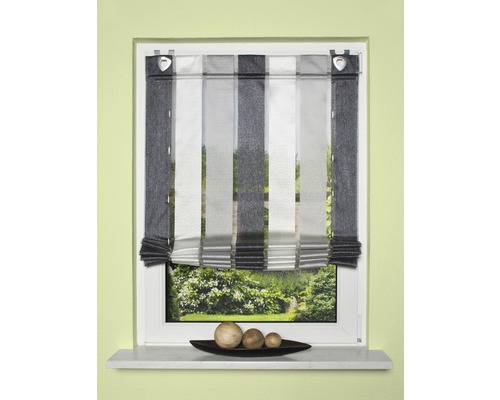 Rolgordijn met ringen Losana antraciet 45x130 cm