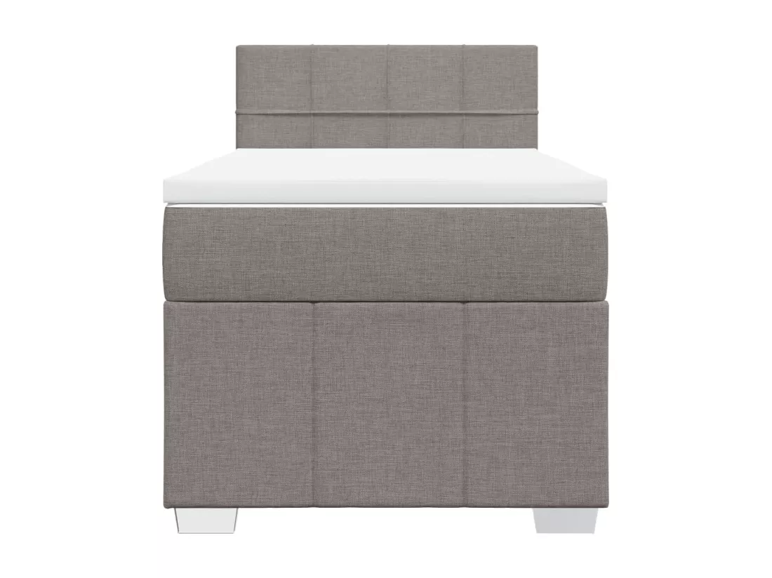 Sommier à lattes de lit avec matelas Taupe 90x190 cm Tissu