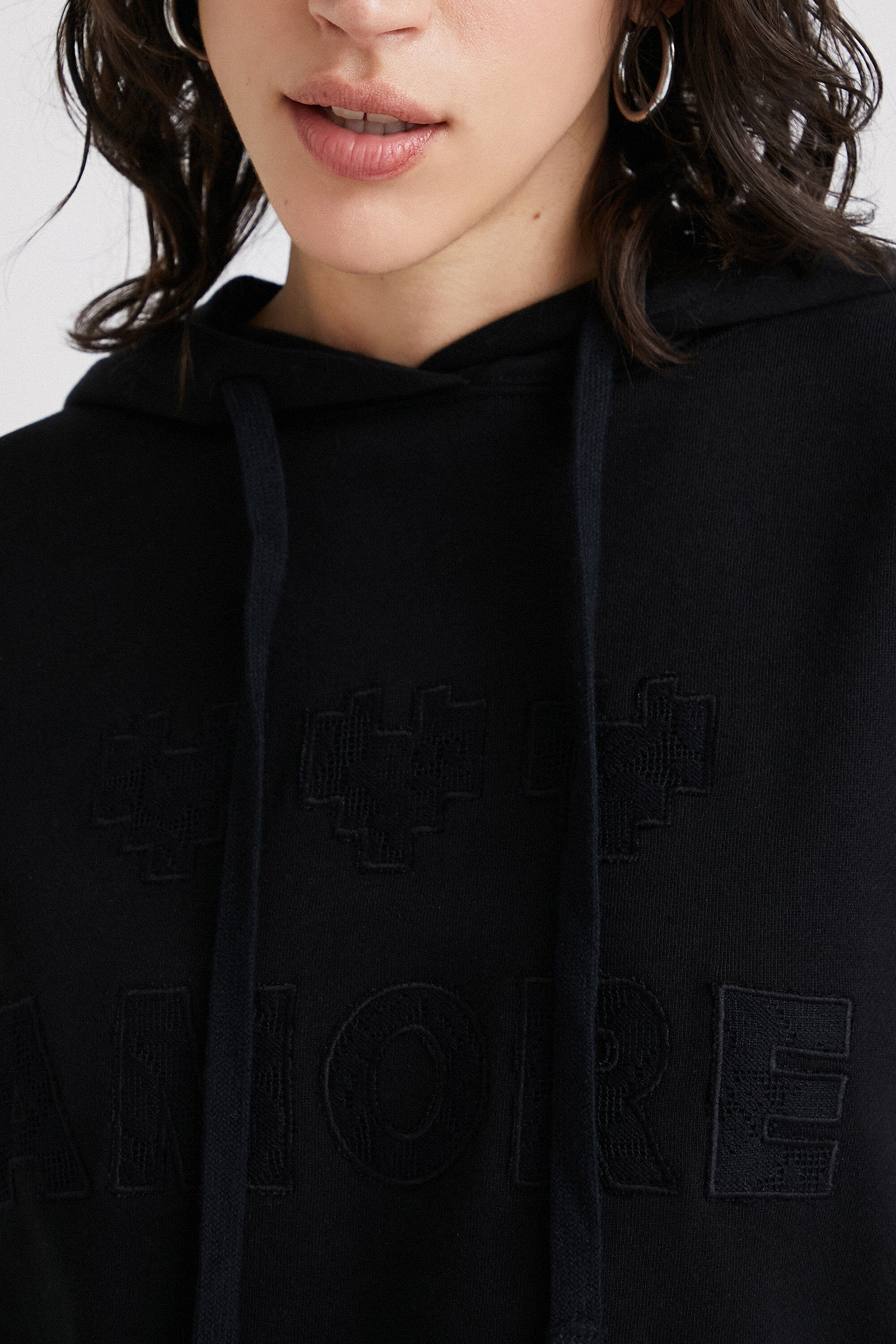 Sweat-shirt manches semi-transparentes