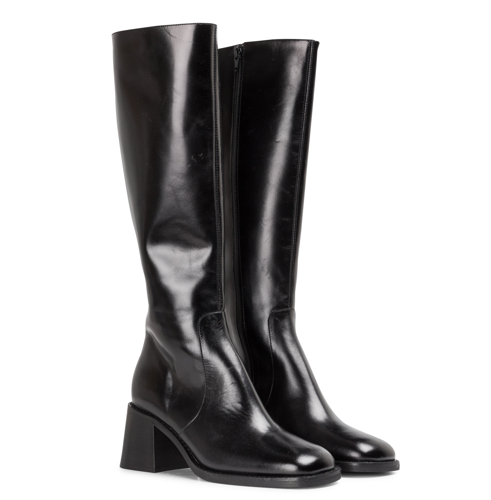 DIOU - Bottes en cuir | Noir