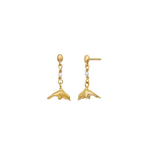 Maanesten Adella Øreringe, 18 Ct Gold Plated