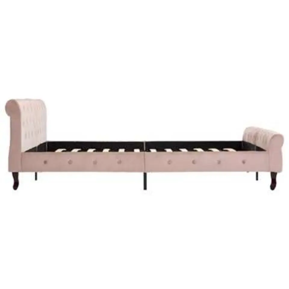 vidaXL - Tweepersoonbed - Roze - Fluweel - 160x200 cm