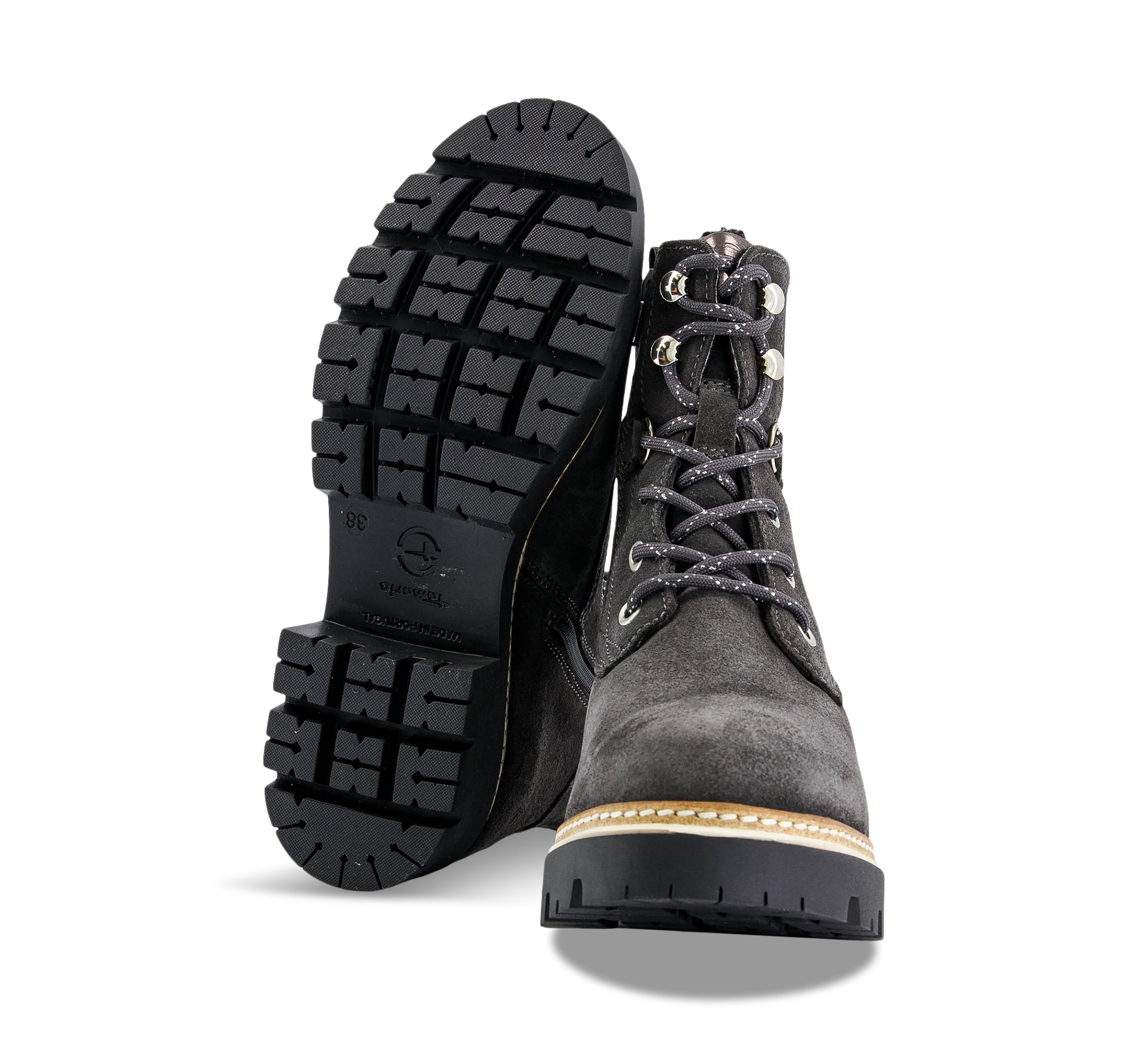 Tamaris Schnürstiefel grau