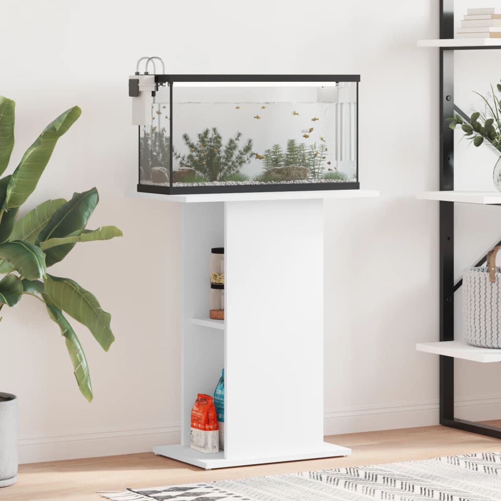 vidaXL Aquariumkast Wit 60,5x36x72,5 cm