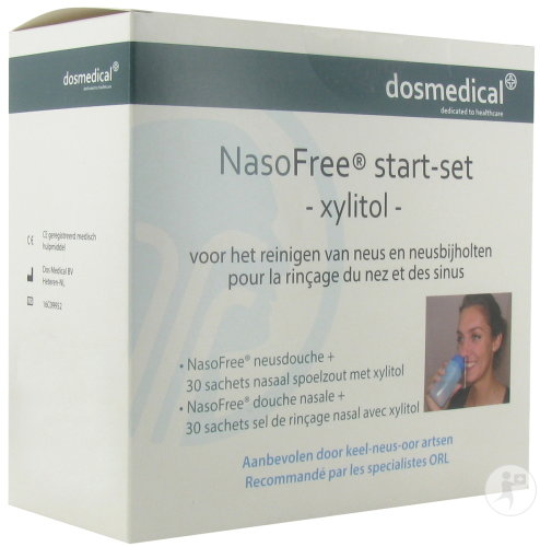 NasoFree Start-Set Xylitol Douche Nasale + 30 Sachets De Sels