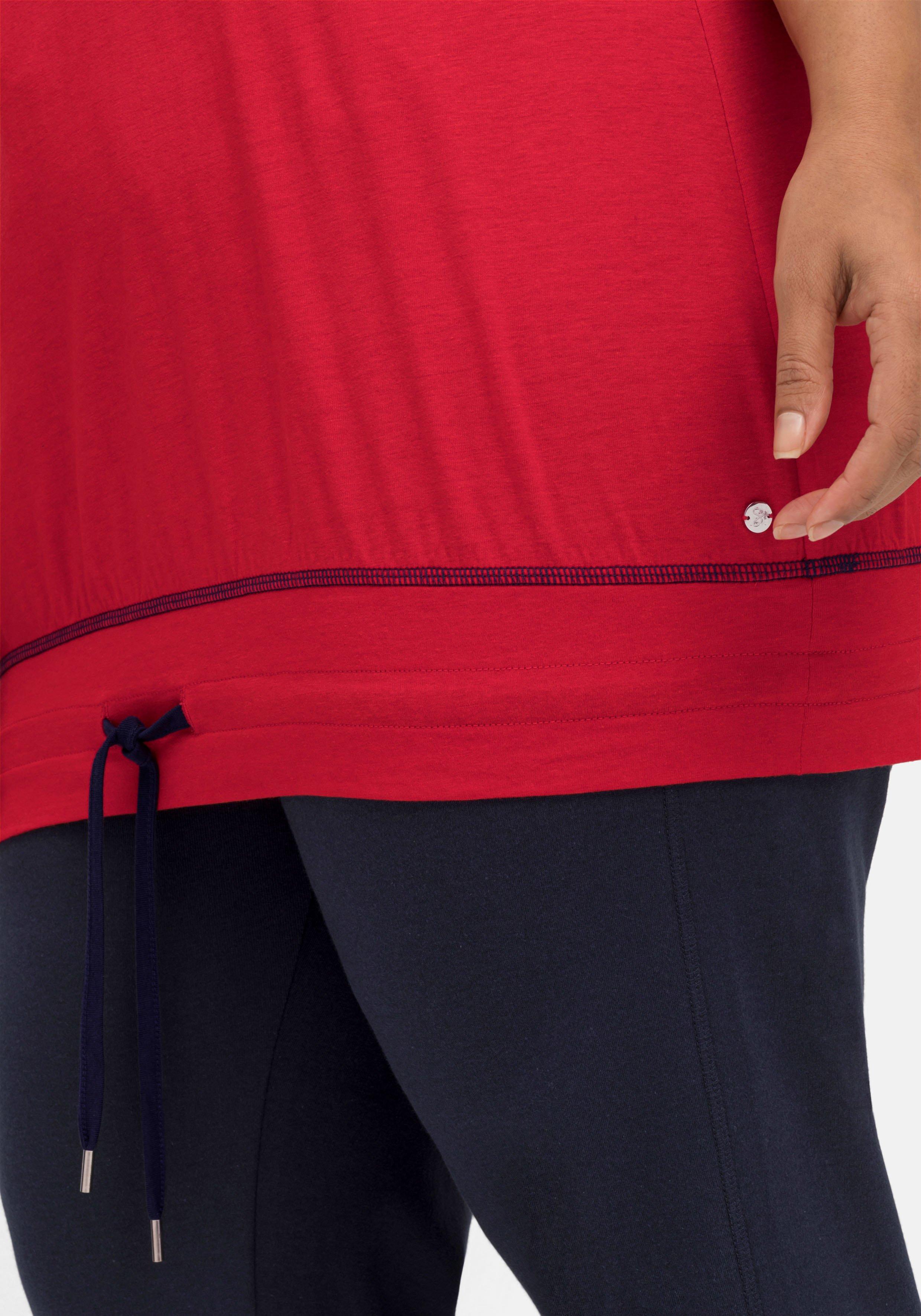 Relax-Kapuzenshirt mit Bindeband am Saum