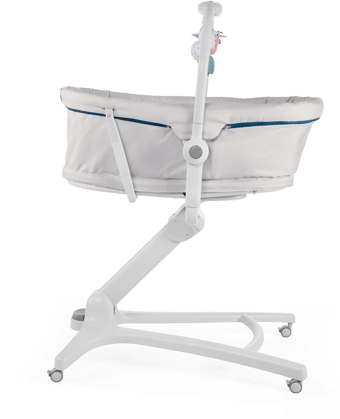 Chicco Kombihochstuhl »Baby Hug 4 in 1, Glacial« () Stubenwagen, Liegesessel, Hochstuhl und erster Stuhl in Einem!
