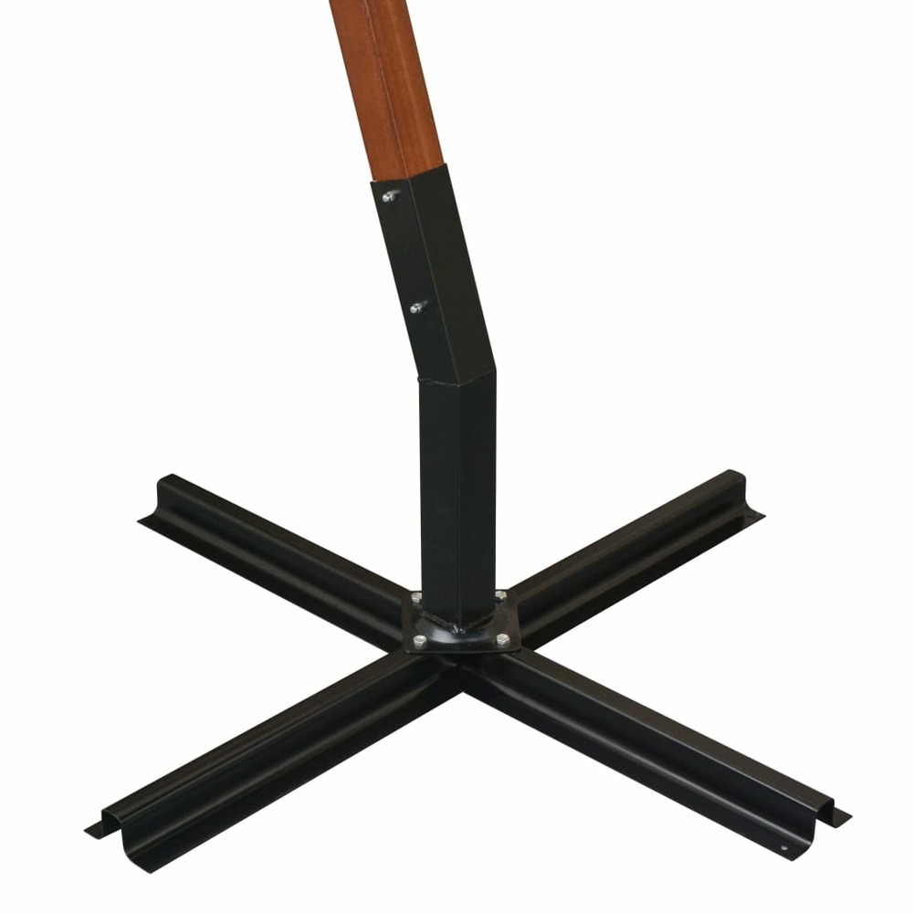 Parasol suspendu avec mât 3,5 x 2,9 m bois de sapin bleu