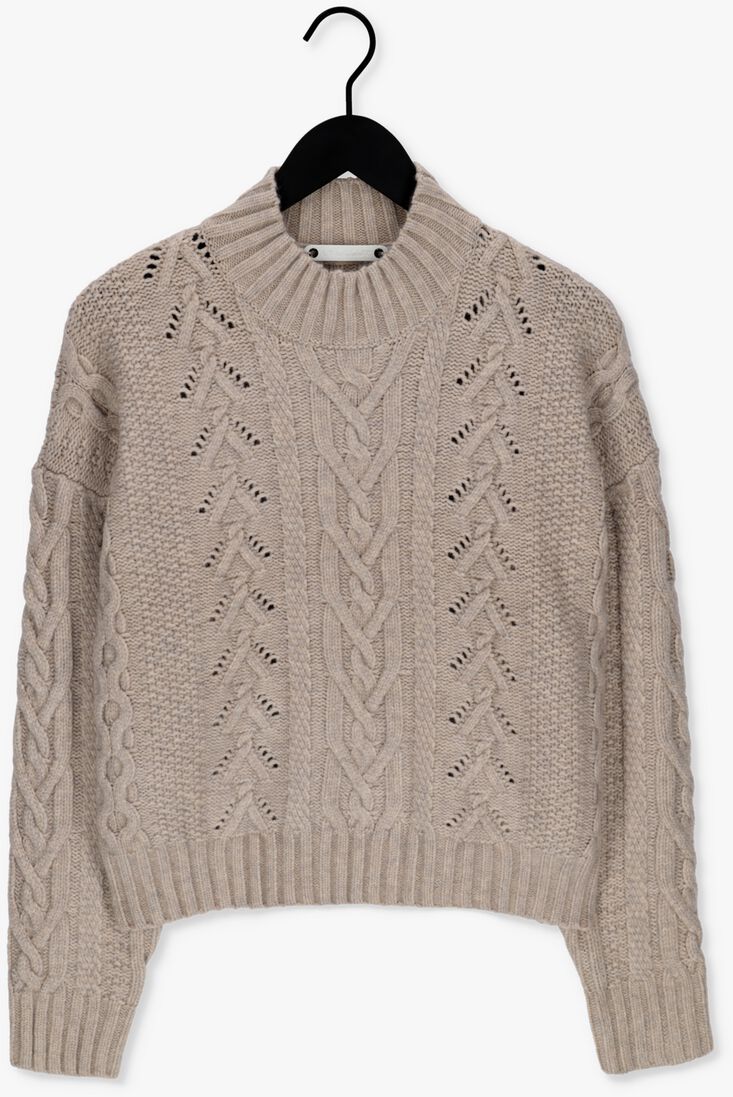 CO\\'COUTURE zand co'couture trui jenesse cable crop knit
