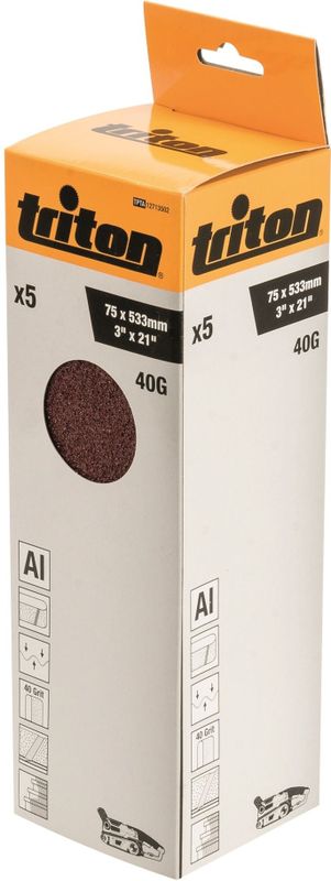 Triton - Schuurband - 75 x 533 mm - Korrel 40 - 5 Stuks