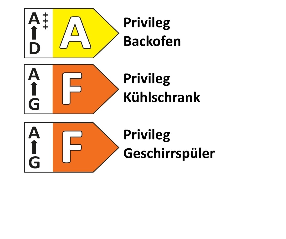 Einbauküche Uno, graphit, inklusive Privileg Elektrogeräte