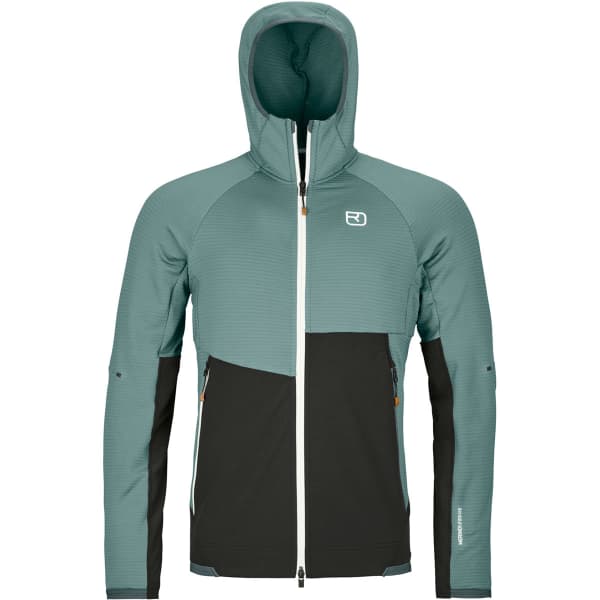 Veste polaire randonnée ORTOVOX FLEECE RIB HOODY ARCTIC GREY
