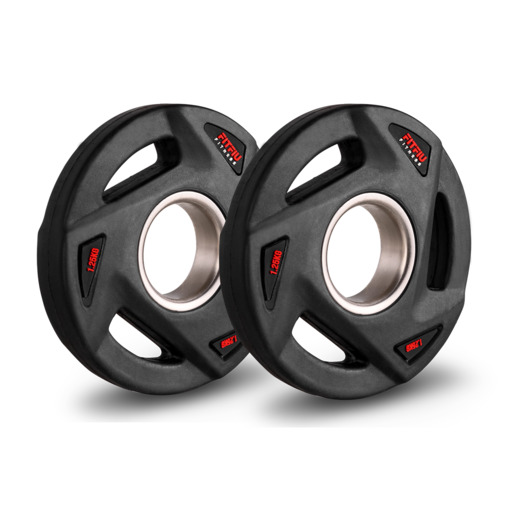 Conjunto de 2 anilhas de 1,25 kg com diâmetro interno de 51 mm Fitfiu
