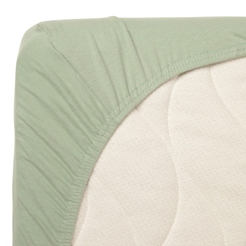Drap housse en jersey 60 x 120 cm - Vert