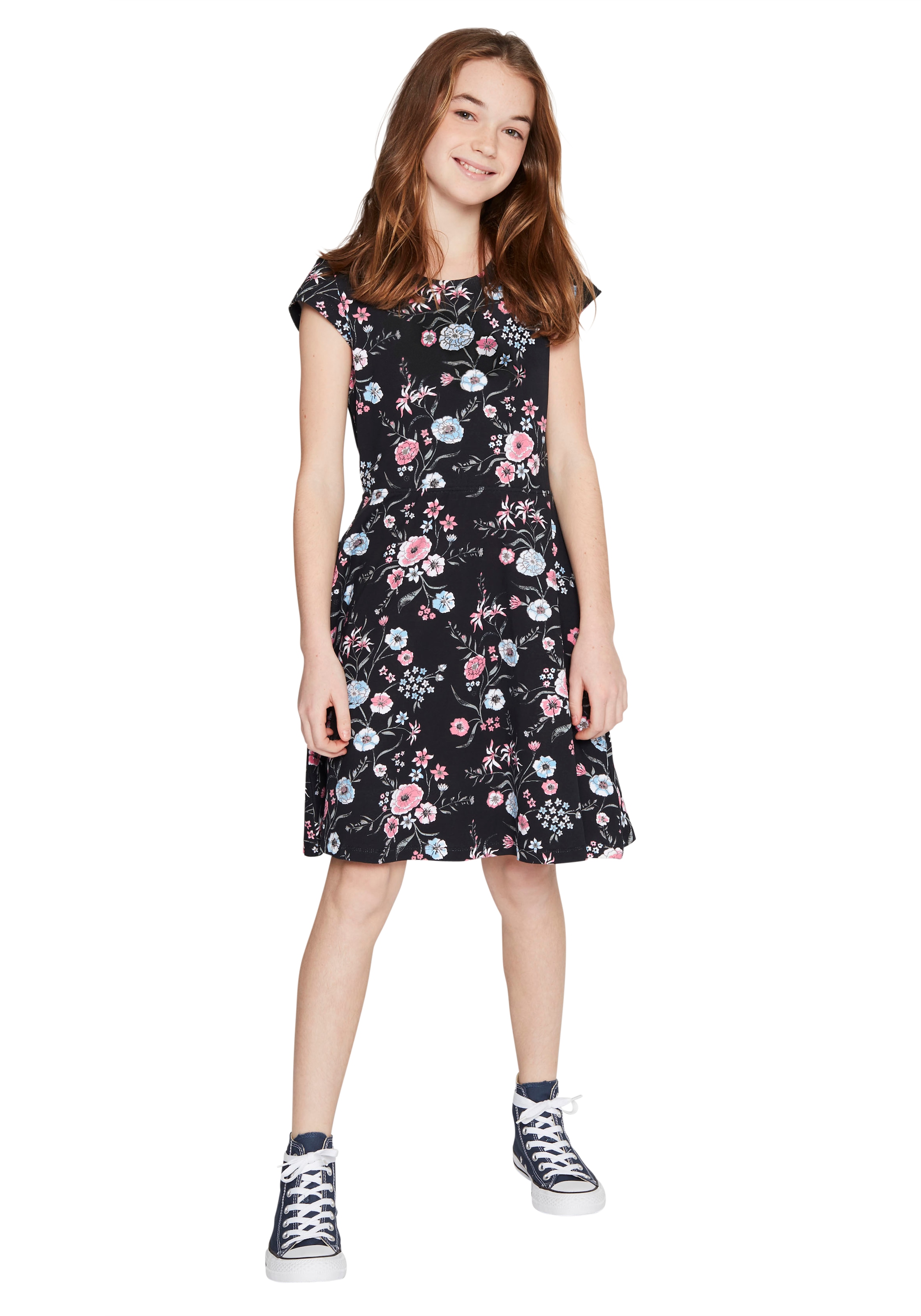 KIDSWORLD Jerseykleid festliche Anlässe,  kniefrei,  lässig-verspielt