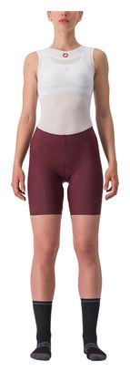 Cuissard Court Femme Castelli Sans Bretelles Prima Rouge Bordeaux