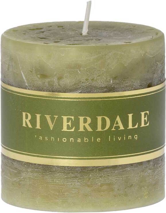 Riverdale stompkaars Pillar groen 30 uur D 7 H 7 cm