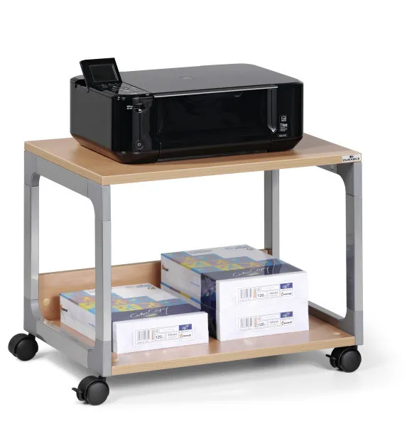 Multibord Durable System Multi Trolley 48 metallisk sølv / bøg med hjul