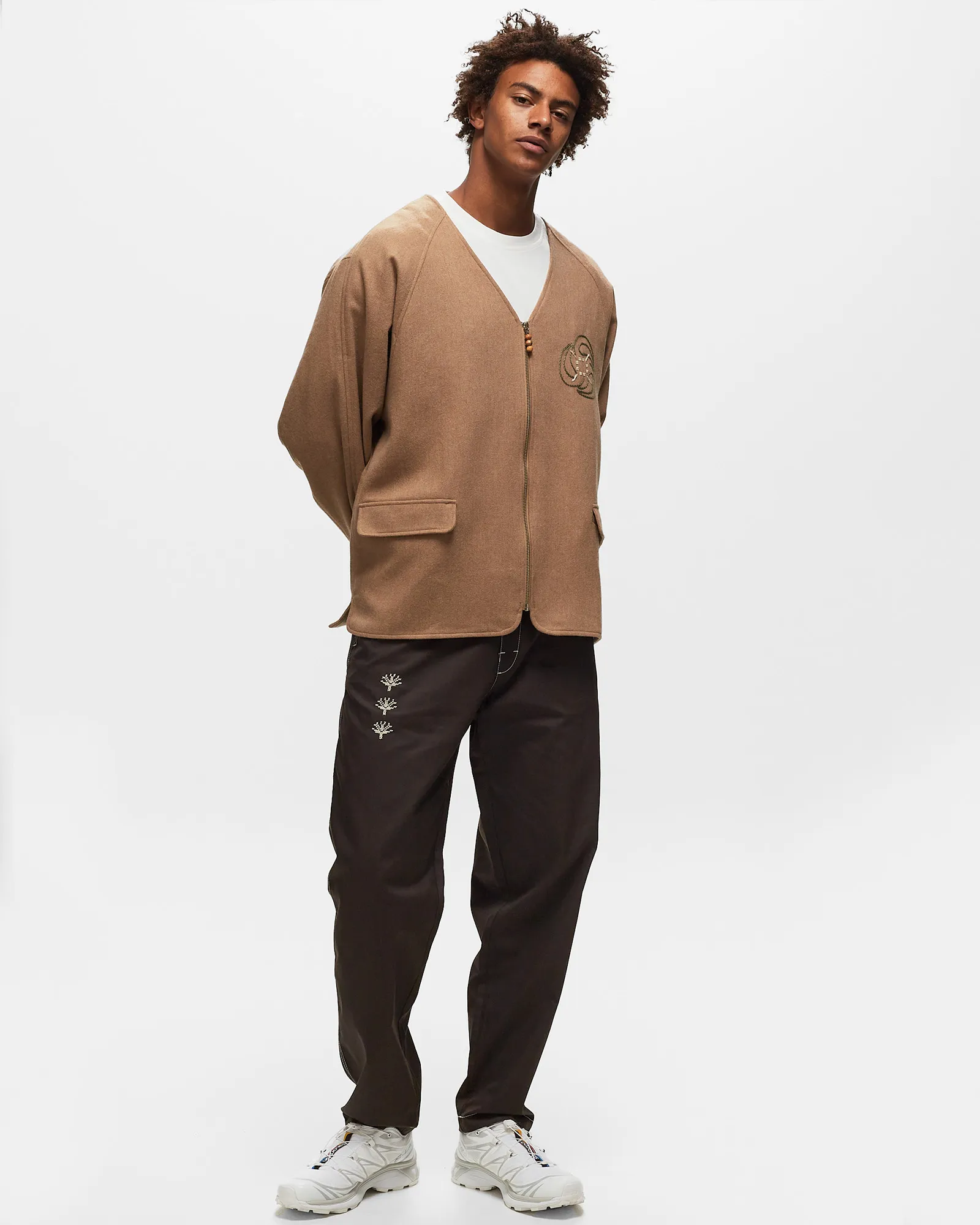 ADISH Shajarat Contrast Stitched Chino Trousers