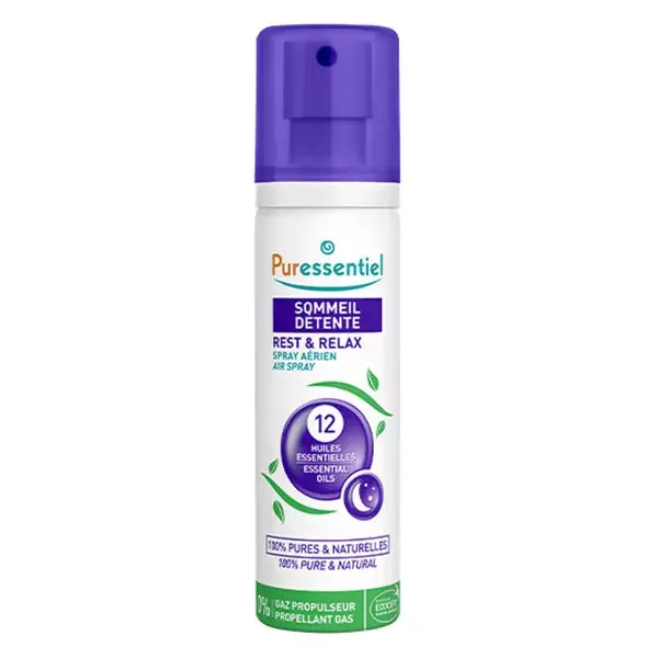 Spray de ambiente Puressentiel para dormir e relaxar com 12 óleos essenciais 75ml