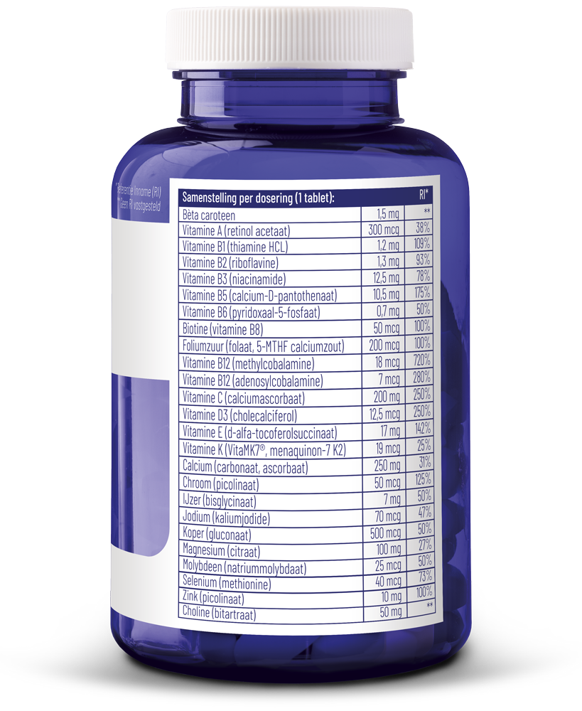 Vitakruid Multi Basis Met Natuurlijke Vormen (90 tabletten)