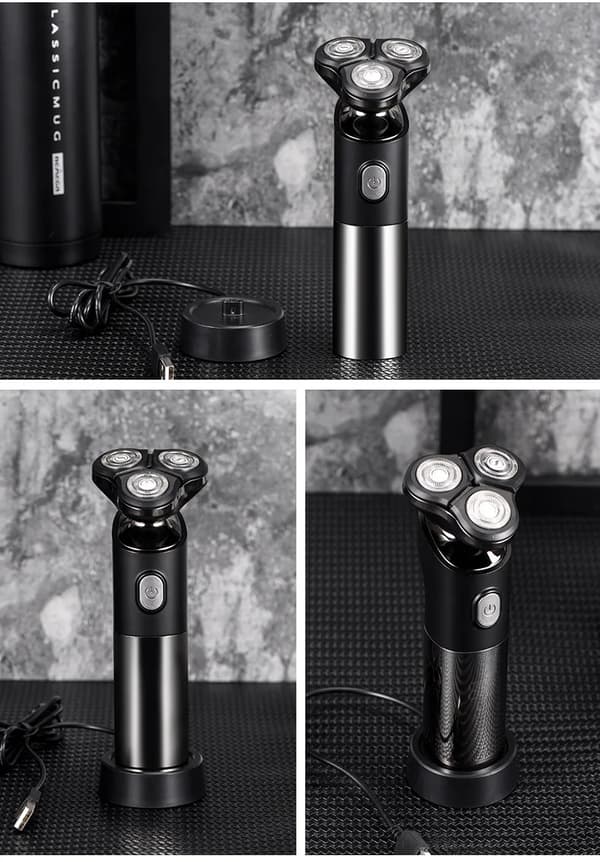 INF Elektrisk barbermaskin med roterende 3D barberblad