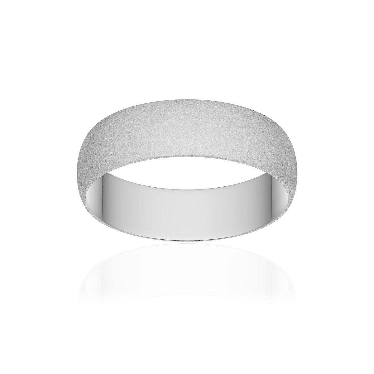 Alliance platine 950 sablé ruban 5,5 mm