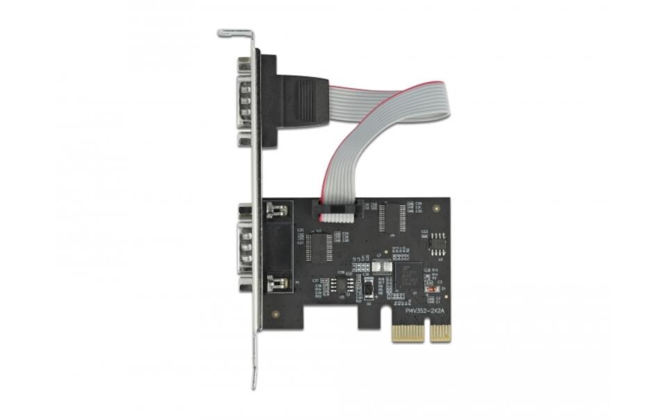 PCI-Express-Karte 90001 2x Seriell / RS-232PCIe-Schnittstellenerweiterungskarte: 2x RS-232