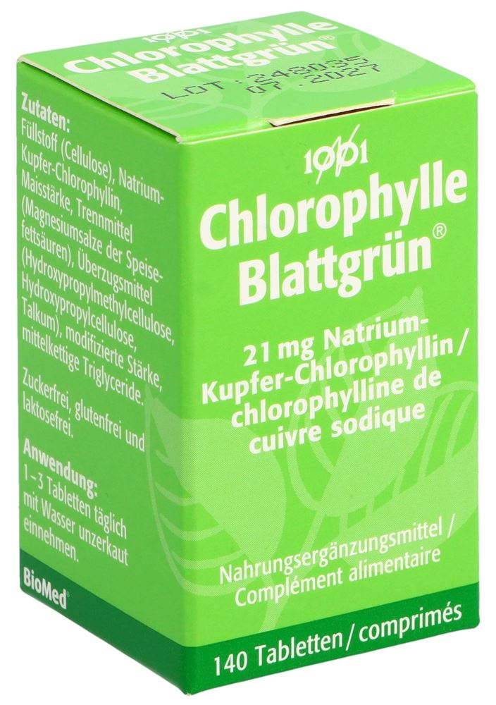 CHLOROPHYLLE Filmtabl Glasfl 140 Stk<br>140 Stück, Glasflasche, Filmtablette