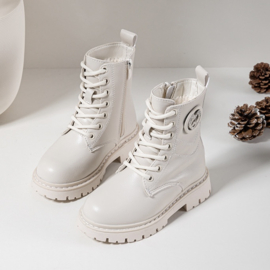 Love lace-up boots - beige