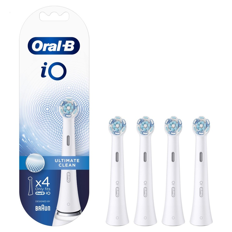 Oral-B - iO5s Quite White Electric Toothbrush + iO Ultimate Clean Replacement Heads 4ct (Bundle)
