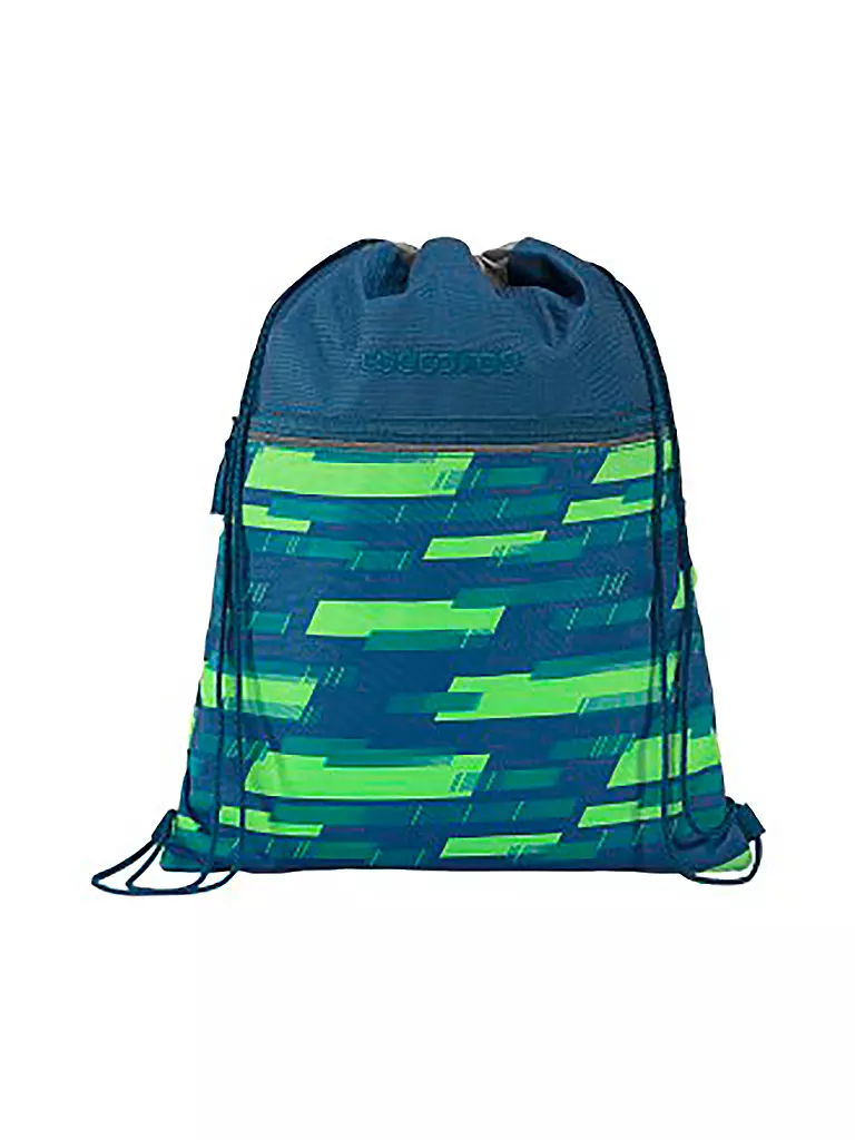 COOCAZOO Turnbeutel Lime Stripe blau