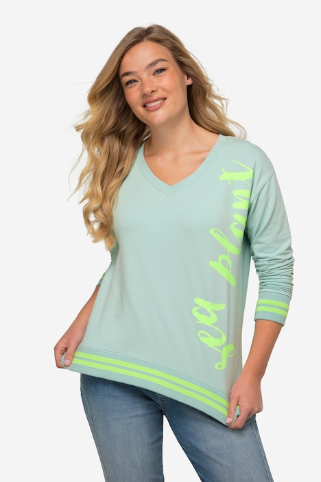 Sweatshirt, oversized, Schriftzug, Langarm