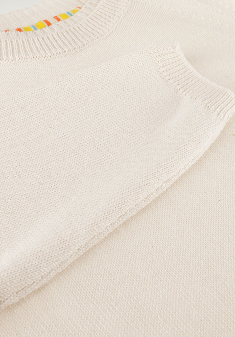 SCOTCH & SODA witte scotch & soda trui structured melange pullover