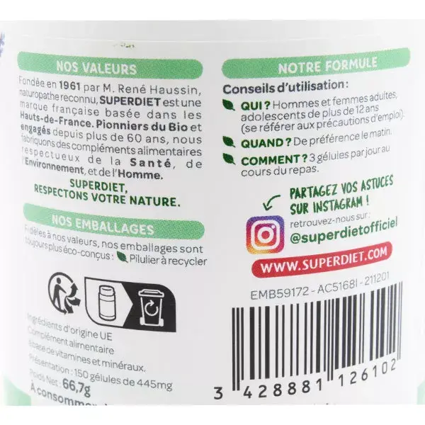 Superdiet Complexo Multivitamínico e Mineral 150 cápsulas