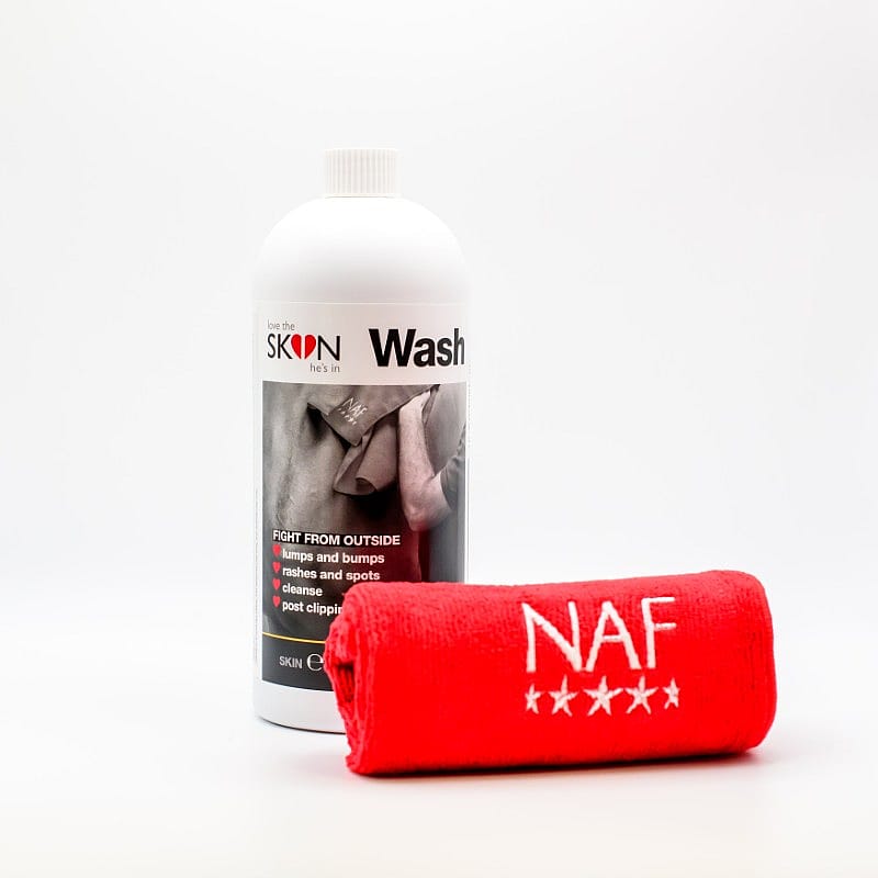 NAF Skin Wash – Verzachtende was voor gevoelige paardenhuid en vacht