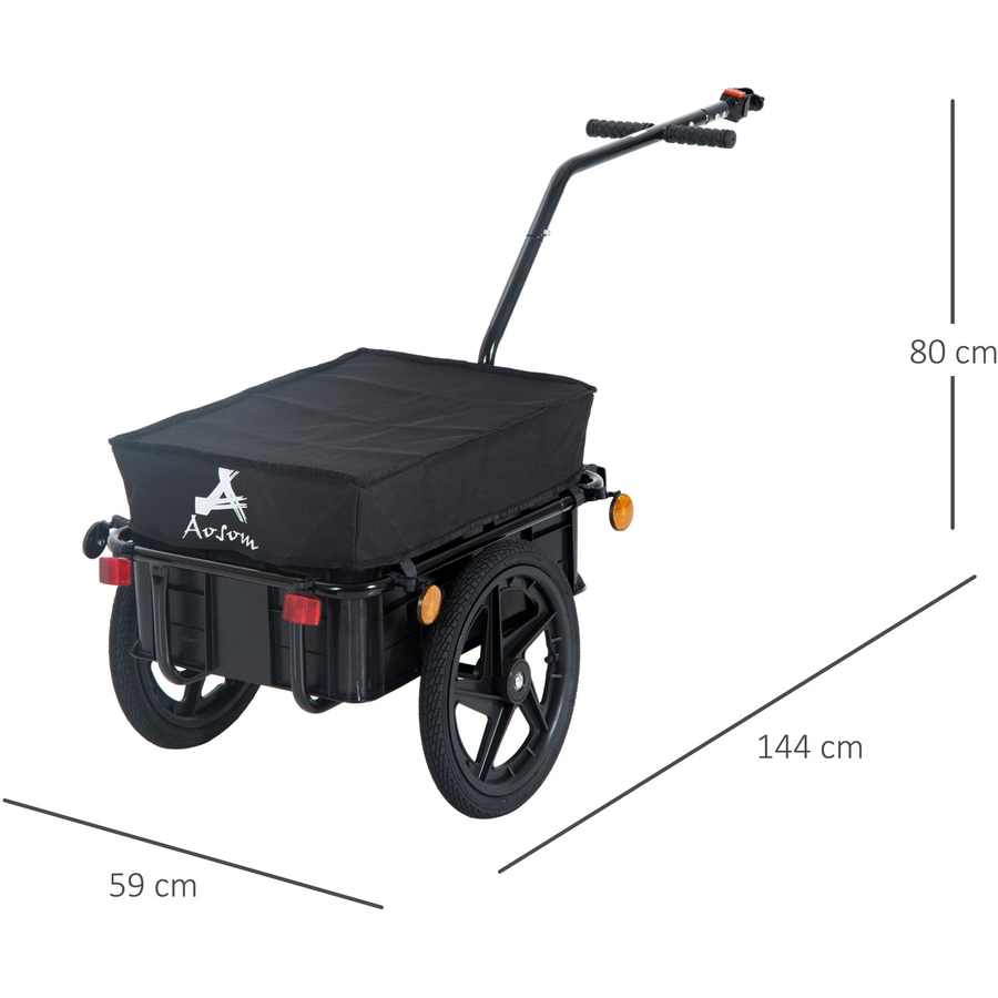 HOMCOM Lastenanhänger schwarz