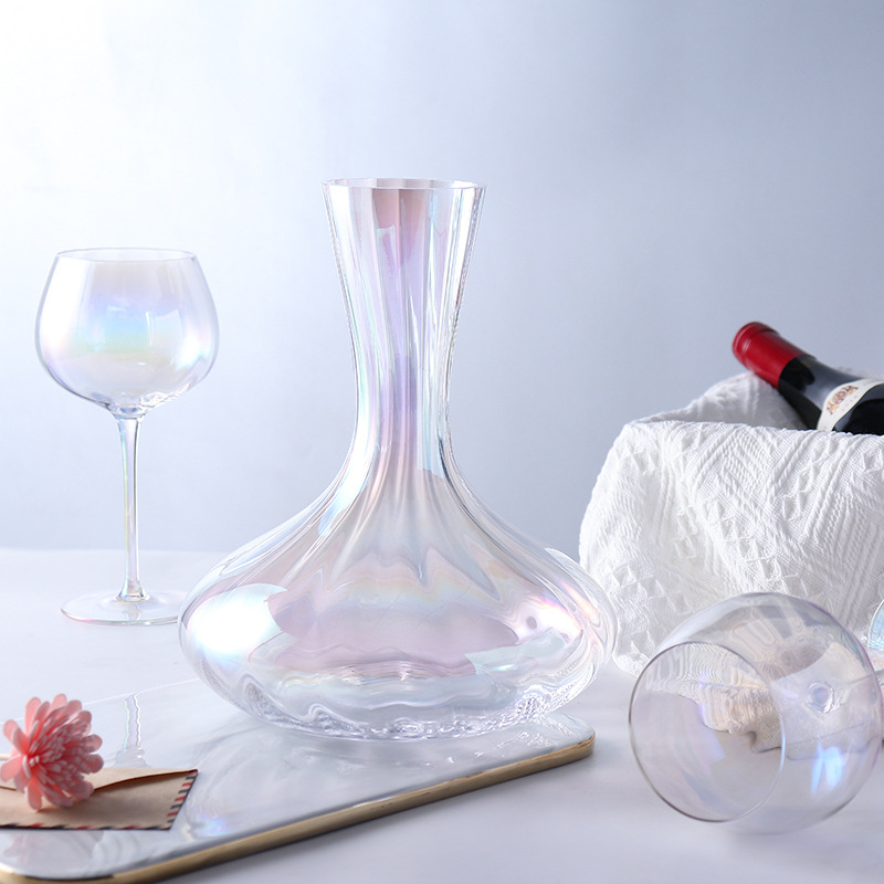 (6er Set) 350ml Irisierendes Getränke Glas Rainbow Cocktail Cup