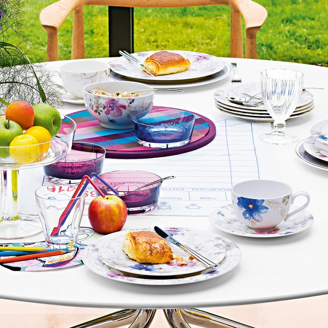 Villeroy & Boch Tafelservice »Mariefleur Gris Basic« Made in Germany, Fine China Porzellan