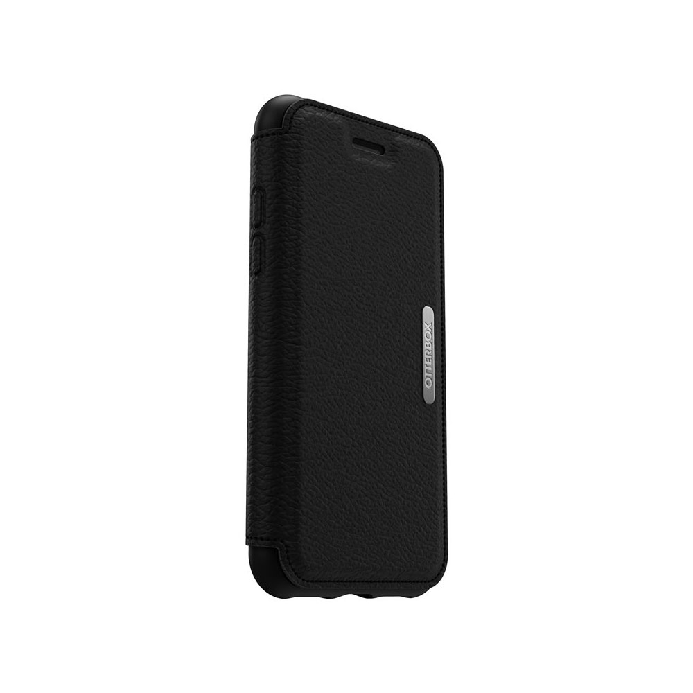 iPhone SE (2022/2020) / 8 / 7 / 6S Echtleder Book Cover Tasche Strada Series V2 (77-65076) - Schwarz
