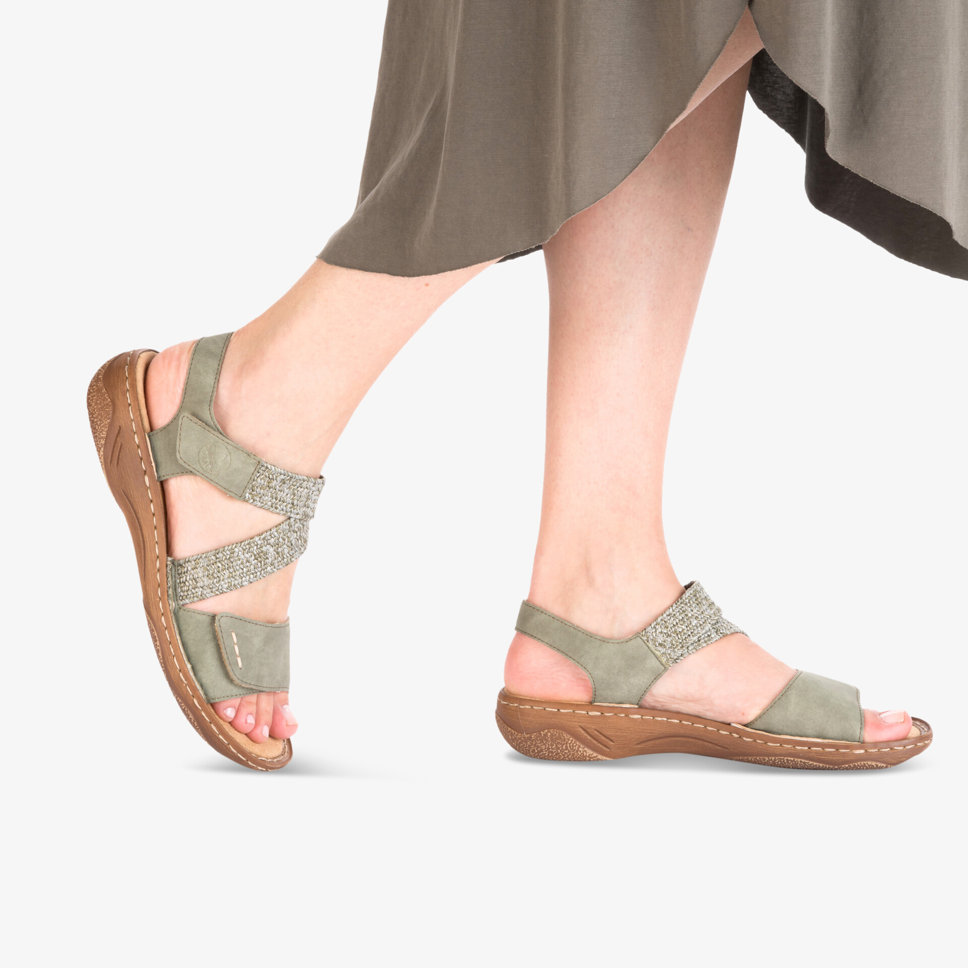 rieker Damen Sandalen grün
