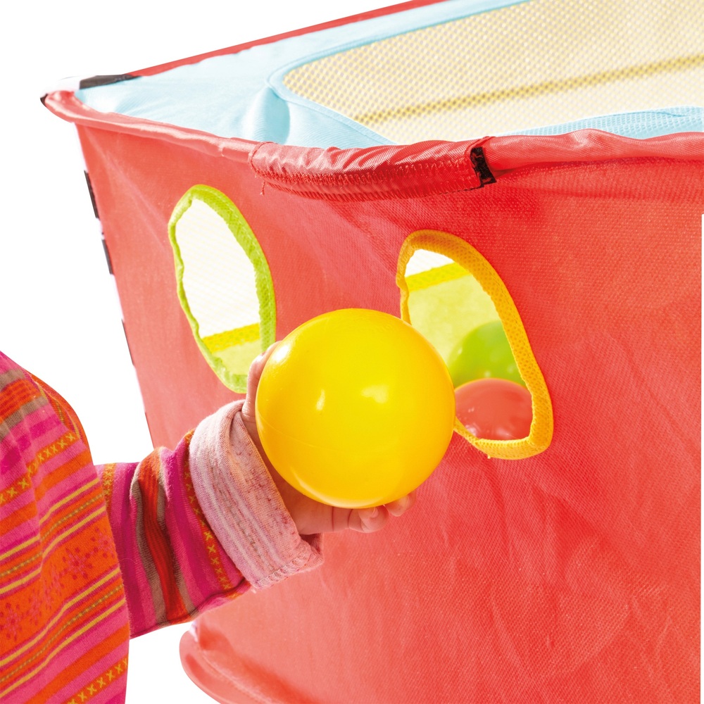 Pop-up-Bällebad für Babys mit sensorischen Elementen
