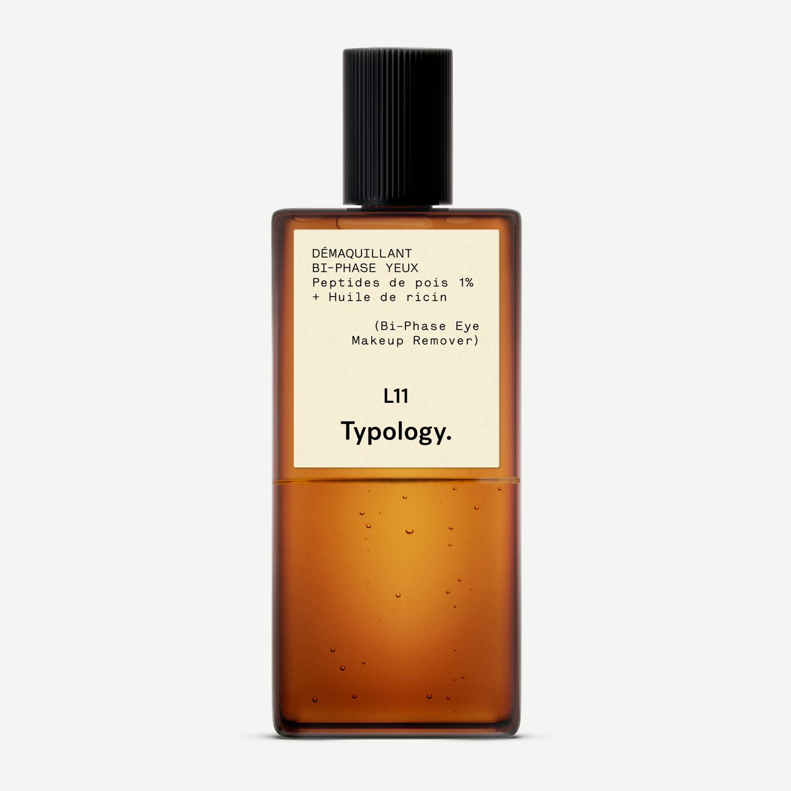 L11 - Démaquillant bi-phase yeux<br>Peptides de pois 1% + huile de ricin