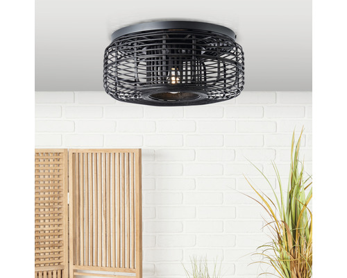 Plafondlamp, 1-lichts, Ø 45 cm, Crosstown, zwart