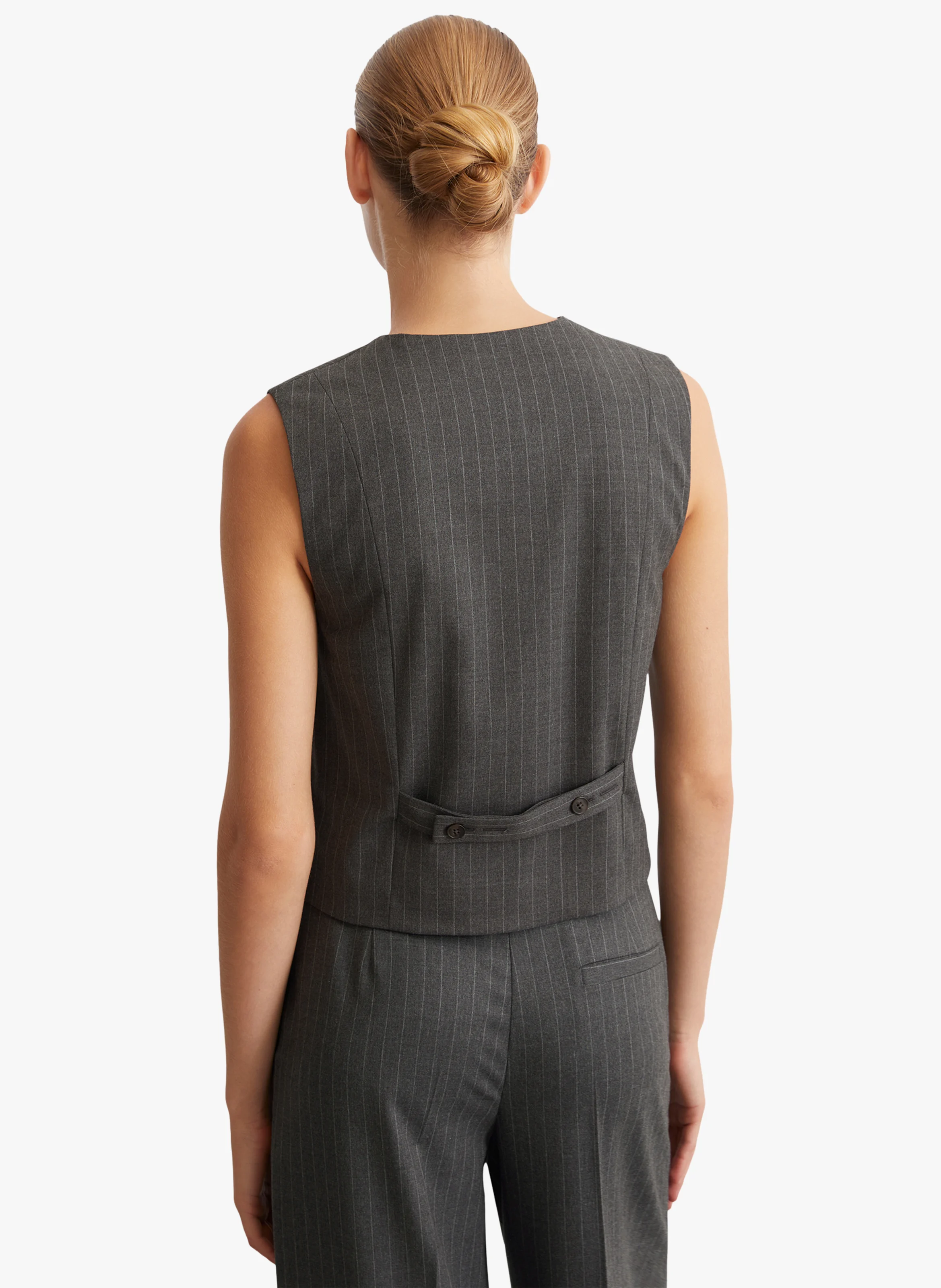 Gilet de costume sans manches rayé | Multicolore