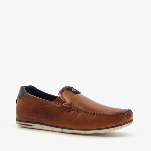 Bugatti Chelsey leren heren instappers cognac