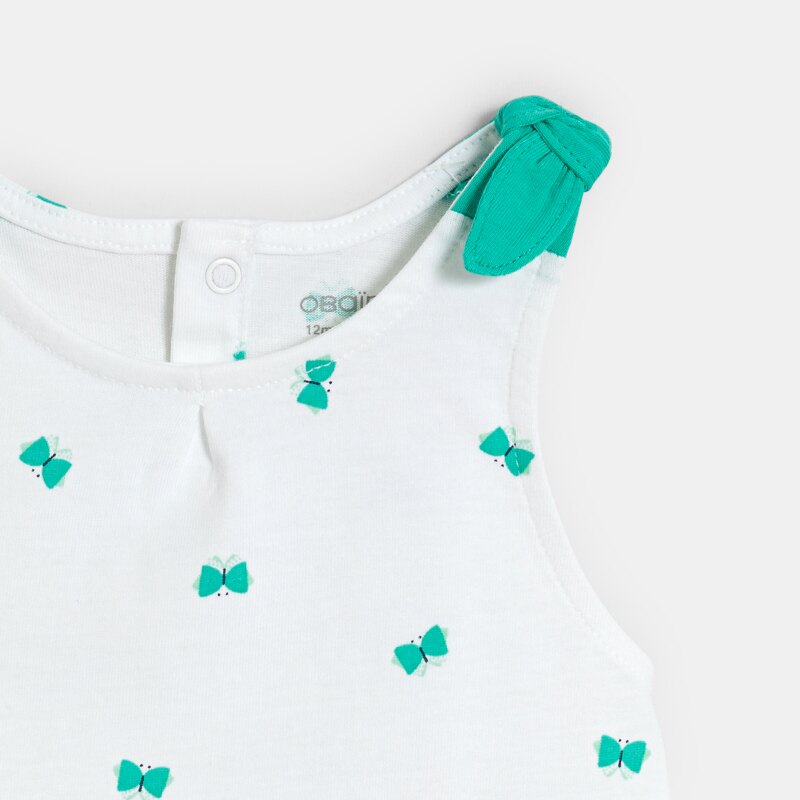 Débardeur à nœuds papillons vert bébé fille Vert
